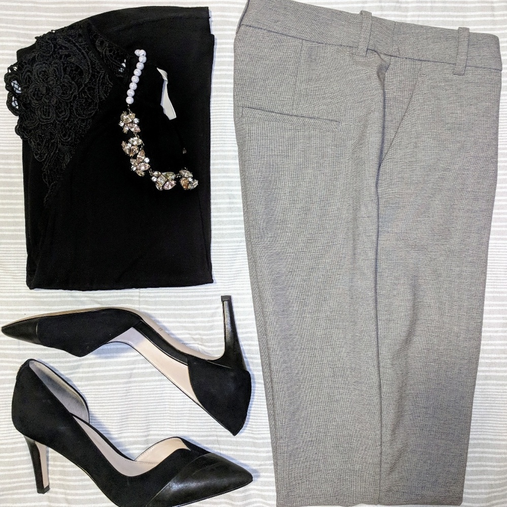 Light Gray Straight Leg H&M Slacks